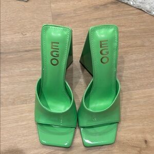 EGO Women's Green Heeled Sandals